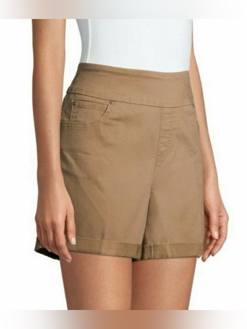 Time and Tru Tan Pull-On Shorts, Plus Size XXL (20)